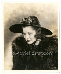 9t706 LUCILLE BALL 8x10 still '38 wonderful close up in fur coat & hat by Ernest A. Bachrach!