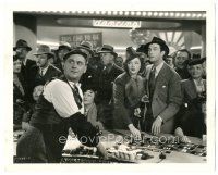 9t707 LUCKY NIGHT deluxe 8x10 still '39 Myrna Loy & Robert Taylor in casino gambling at roulette!