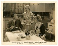 9t723 MANHATTAN LOVE SONG 8x10 still '34 Robert Armstrong, Dixie Lee & Nydia Westman at table!