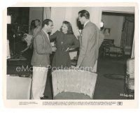9t197 MEET JOHN DOE candid 8x10 still '41 Frank Capra laughs with Barbara Stanwyck & Gary Cooper!