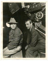 9t205 MR. DEEDS GOES TO TOWN candid 8x10 still '36 Frank Capra & Gary Cooper on set by camera!