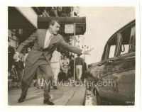 9t788 NORTH BY NORTHWEST 8x10 still '59 Hitchcock, Cary Grant stops taxi at New York Palace Hotel!