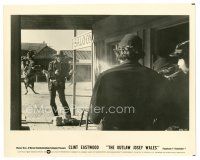 9t808 OUTLAW JOSEY WALES 8x10 still '76 great image of Clint Eastwood in shootout outside saloon!
