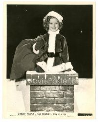 9t877 SHIRLEY TEMPLE 8x10 still '35 cute Christmas portrait in Santa outfit standing in chimney!