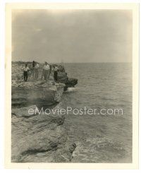 9t904 STORM DAUGHTER 8x10 still '24 director George Archainbaud by ocean with cameras & crew!