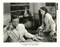 9t921 THANK YOU MR. MOTO 8x10 still '37 Jayne Regan watches Asian detective Peter Lorre on phone!