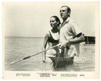 9t936 THUNDERBALL 8x10 still '65 Sean Connery as James Bond with spear gun & sexy Claudine Auger!