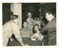 9t284 TWO YANKS IN TRINIDAD candid 8x10 still '42 director Ratoff with Blair, O'Brien & Donlevy!