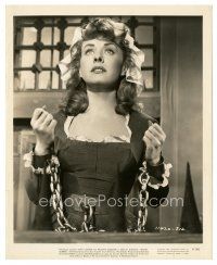9t955 UNCONQUERED 8x10 still '47 close up of sexy Paulette Goddard in shackles & chains!