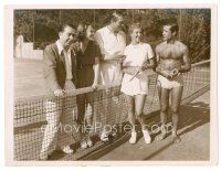 9t966 VICTOR MCLAGLEN 7x9.25 news photo '36 on tennis court with Mundin, Barnes, Barrie & Alvarado