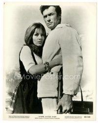 9t985 WHERE EAGLES DARE 8x10 still '68 great close up of Clint Eastwood with gun & Ingrid Pitt!