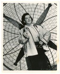 9t995 WOMAN OF DISTINCTION 8x10 still '50 Rosalind Russell in navy skirt & wool jacket by Coburn!