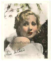9t004 ANN SOTHERN color 8x10 still '30s sexy head & shoulders portrait with facsimile signature!