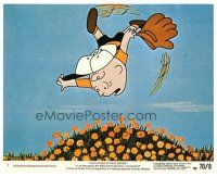9t012 BOY NAMED CHARLIE BROWN color 8x10 still #1 '70 wacky image of Chuck flipping upside-down!
