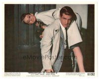 9t001 BREAKFAST AT TIFFANY'S color 8x10 still '61 Peppard carries Audrey Hepburn over his shoulder!