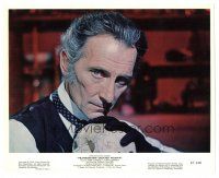 9t027 FRANKENSTEIN CREATED WOMAN color 8x10 still '67 best c/u of Peter Cushing holding skull!