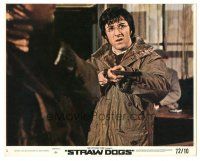 9t047 STRAW DOGS 8x10 mini LC '72 c/u of Dustin Hoffman with shotgun, directed by Sam Peckinpah!
