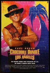 9w118 CROCODILE DUNDEE IN LOS ANGELES 1sh '01 Paul Hogan, Linda Kozlowski