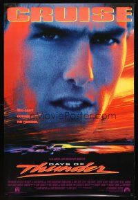 9w136 DAYS OF THUNDER int'l 1sh '90 close image of angry NASCAR race car driver Tom Cruise!