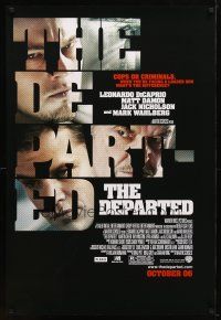 9w143 DEPARTED advance DS 1sh '06 Leonardo DiCaprio, Matt Damon, Martin Scorsese!
