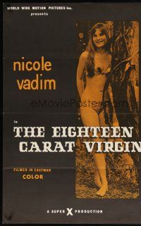 9w169 EIGHTEEN CARAT VIRGIN 1sh '72 Cherry Sundey, great image of sexy Nicole Vadim!