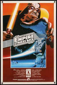 9w172 EMPIRE STRIKES BACK Kilian 1sh R90 George Lucas sci-fi classic, cool artwork by Noble!