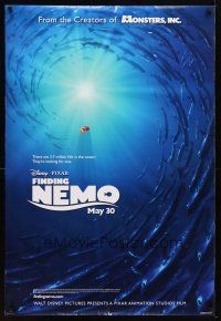 9w196 FINDING NEMO advance DS 1sh '03 best Disney & Pixar animation, 3.7 trillion fish!