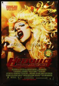 9w258 HEDWIG & THE ANGRY INCH DS foil 1sh '01 transsexual punk rocker James Cameron Mitchell!