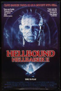 9w259 HELLBOUND: HELLRAISER II 1sh '88 Clive Barker takes us on a descent into Hell, Pinhead!