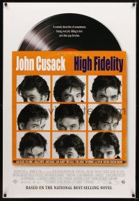 9w260 HIGH FIDELITY DS 1sh '00 John Cusack, great record album & sleeve design!