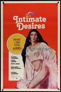 9w308 INTIMATE DESIRES 1sh '78 art of sexy star & director Gloria Leonard!