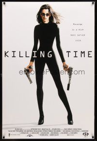 9w355 KILLING TIME DS 1sh '97 Bharat Nalluri directed, cool image of girl w/two pistols!