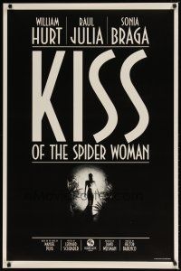 9w365 KISS OF THE SPIDER WOMAN int'l 1sh '85 cool artwork of sexy Sonia Braga in spiderweb dress!