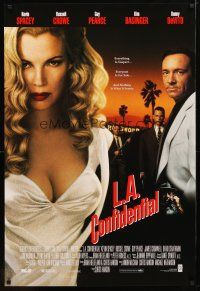 9w376 L.A. CONFIDENTIAL video 1sh '97 Russell Crowe, Guy Pearce, Kevin Spacey, sexy Kim Basinger!