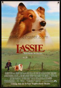 9w384 LASSIE advance DS 1sh '94 Tom Guiry, Helen Slater, Frederic Forrest, classic Collie!