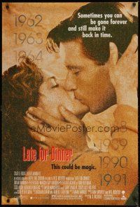 9w393 LATE FOR DINNER 1sh '91 W.D. Richter, Peter Berg, time-travelling romance!