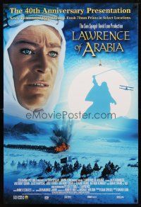 9w395 LAWRENCE OF ARABIA DS 1sh R02 David Lean classic starring Peter O'Toole!