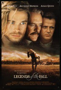 9w400 LEGENDS OF THE FALL DS 1sh '94 Brad Pitt, Anthony Hopkins, Aidan Quinn!
