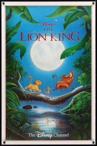 9w413 LION KING tv poster R1996 classic Disney cartoon set in Africa, Timon & Pumbaa!