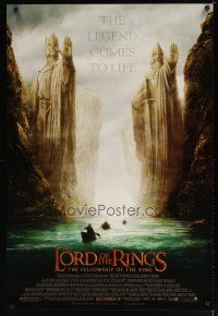9w428 LORD OF THE RINGS: THE FELLOWSHIP OF THE RING advance 1sh '01 J.R.R. Tolkien, Argonath!