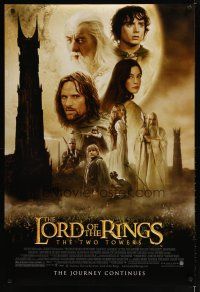 9w433 LORD OF THE RINGS: THE TWO TOWERS DS 1sh '02 Peter Jackson epic, Elijah Wood, J.R.R. Tolkien