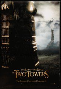 9w434 LORD OF THE RINGS: THE TWO TOWERS teaser DS 1sh '02 Peter Jackson epic, J.R.R. Tolkien!
