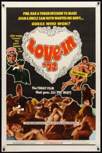 9w443 LOVE-IN '72 1sh '72 William Mishkin, Linda Southern, the today film that goes all the way!