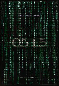 9w468 MATRIX RELOADED 5.15 style holofoil teaser 1sh '03 Keanu Reeves, Wachowski Brothers!