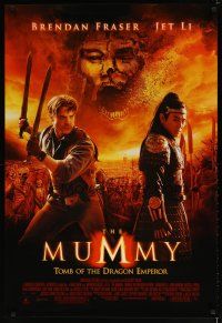 9w495 MUMMY: TOMB OF THE DRAGON EMPEROR DS 1sh '08 Brendan Fraser and Jet Li, cool image!