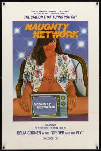 9w513 NAUGHTY NETWORK 1sh '81 the station that turns YOU on, sexy artwork!
