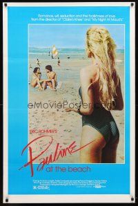 9w564 PAULINE AT THE BEACH 1sh '83 Pauline a la Plage, Eric Rohmer, Amanda Langlet, sexy girl!