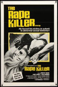 9w628 RAPE KILLER 1sh '76 sex horror, you will never see this on TV!