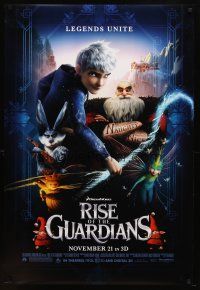 9w646 RISE OF THE GUARDIANS advance DS 1sh '12 cool image of tattooed Santa, legends unite!