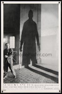 9w695 SHADOWS & FOG DS 1sh '92 cool photographic image of Woody Allen by Brian Hamill!